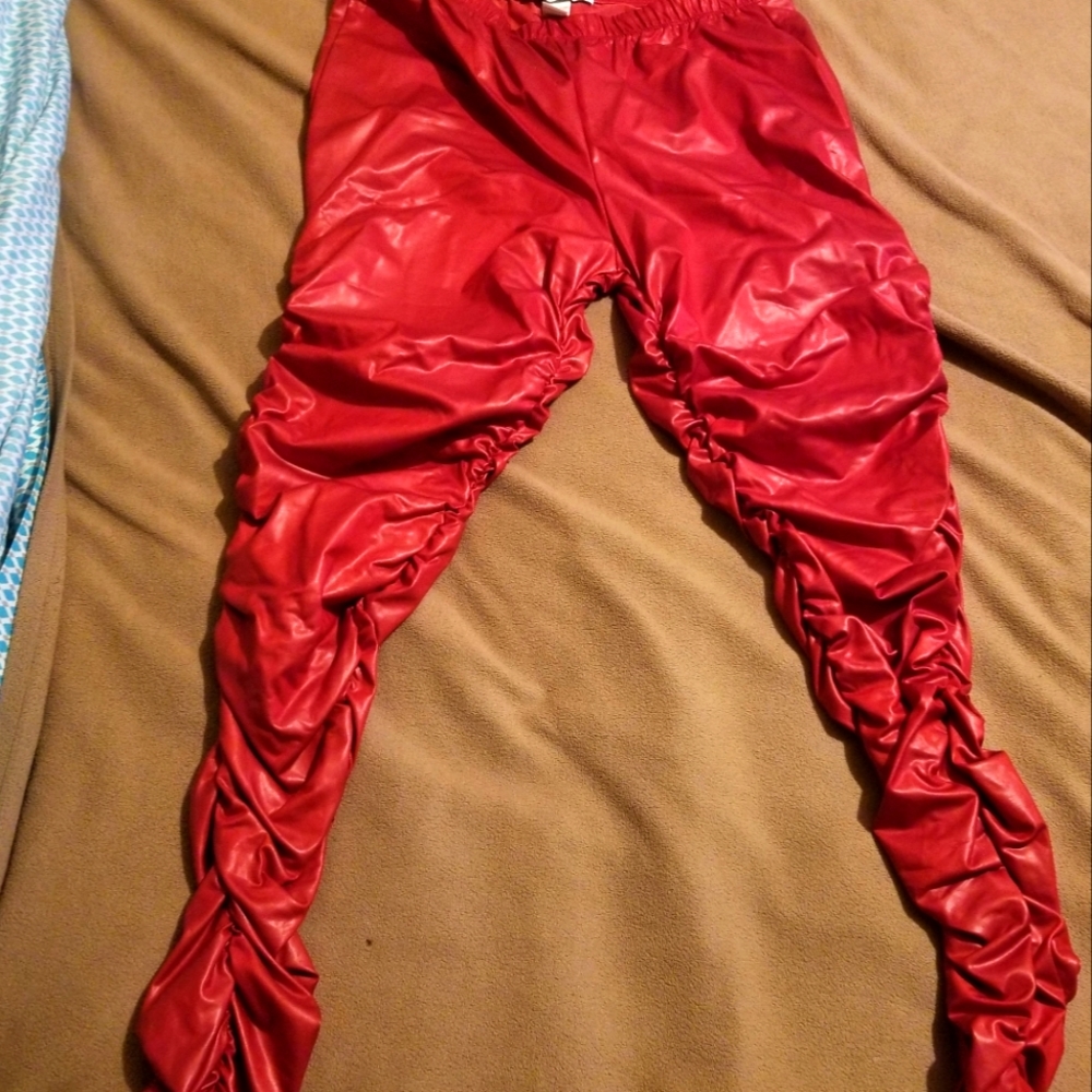 Polyester and spandex leggings